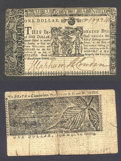 Image of Maryland Currency